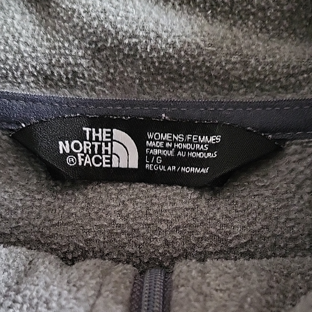 The North Face Gray Fleece Quarter Zip Pullover Women’s Size Large - Picture 2 of 7